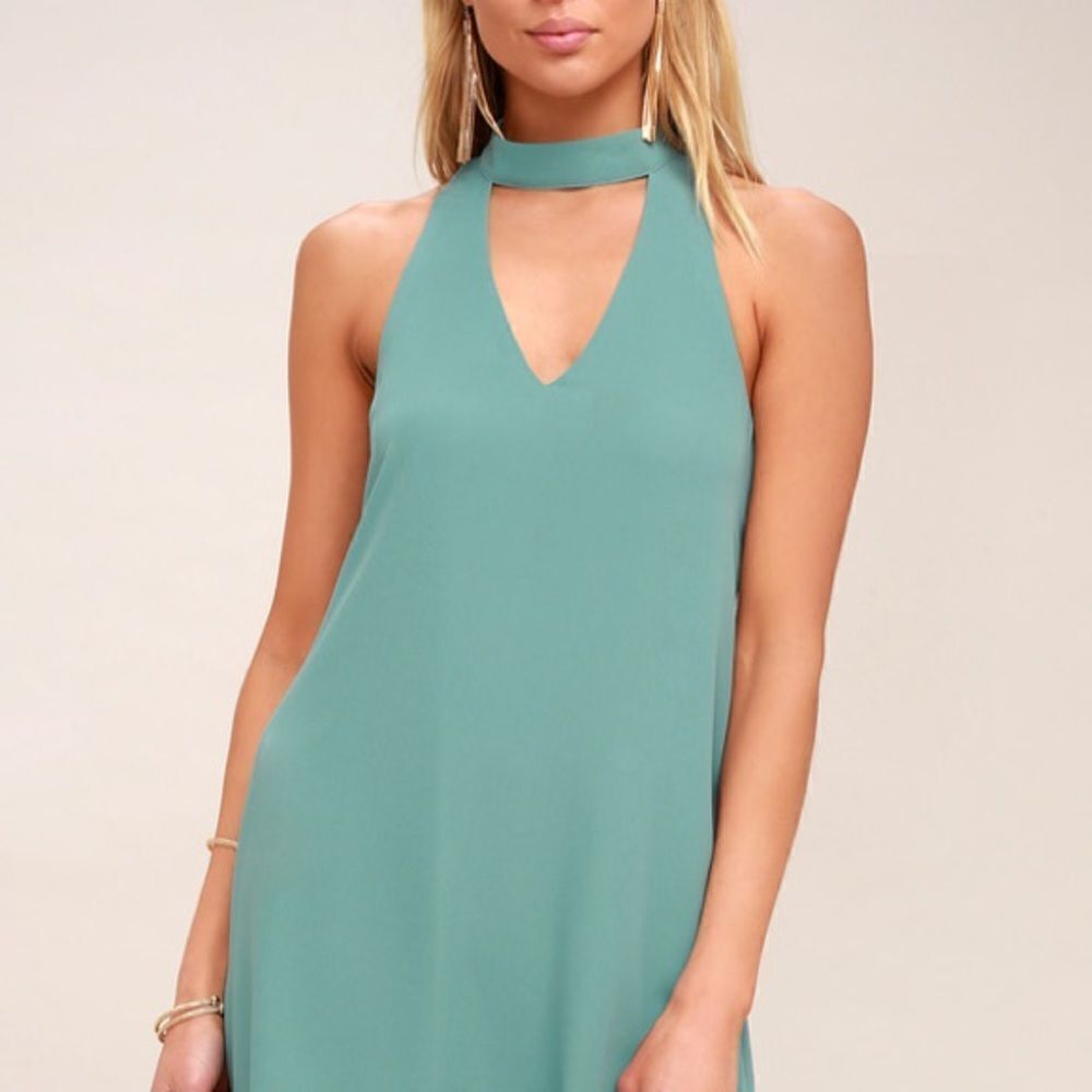 Lulu’s Groove Thing Sage Green Swing Dress NWT - Picture 3 of 9